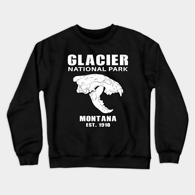 Glacier National Park Montana Crewneck Sweatshirt by NicGrayTees